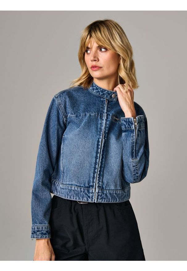 Sinsay - Katana jeansowa - niebieski. Kolor: niebieski. Materiał: jeans