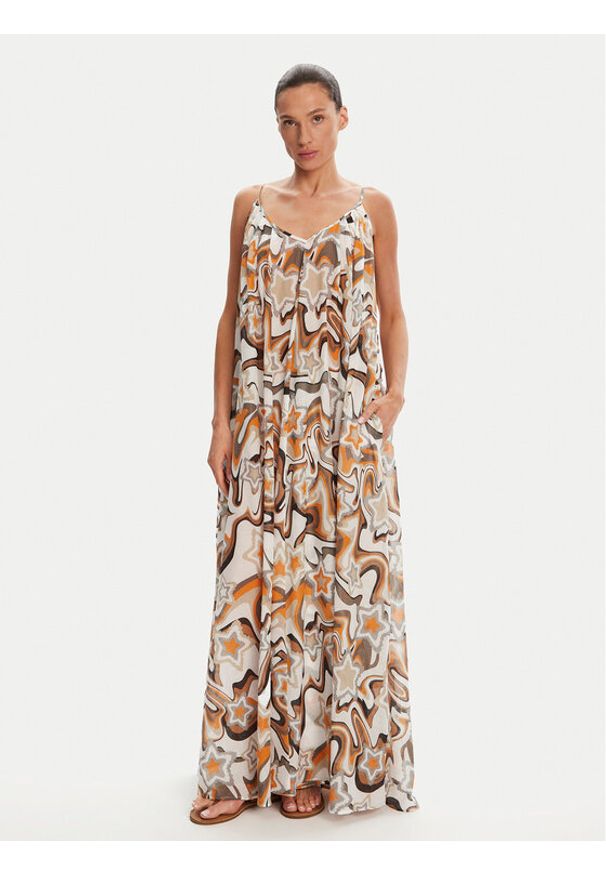 Devotion Twins - Devotion TWINS Sukienka letnia Athina 025.385G Kolorowy Loose Fit. Materiał: bawełna. Wzór: kolorowy. Sezon: lato