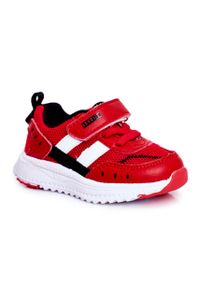 Sportowe Buty Dziecięce Czerwone ABCKIDS B933104083. Zapięcie: rzepy. Kolor: czerwony. Materiał: skóra ekologiczna. Szerokość cholewki: normalna #2