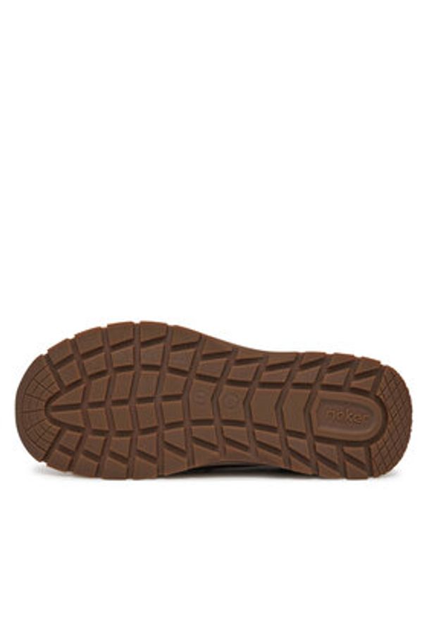 Rieker Sneakersy 11055-25 Brązowy. Kolor: brązowy. Materiał: nubuk, skóra