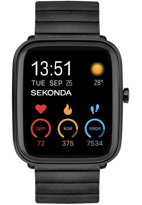 Smartwatch męski Sekonda 30223 czarny bransoleta. Rodzaj zegarka: smartwatch. Kolor: czarny