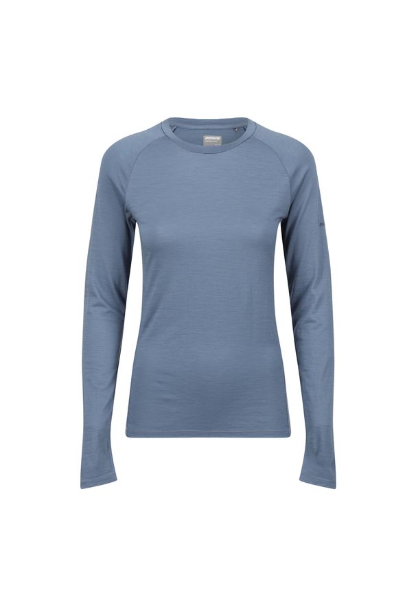 Bluza merino damska Inov-8 Merino Long Sleeve T-Shirt. Kolor: niebieski. Długość rękawa: długi rękaw