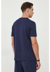 Polo Ralph Lauren t-shirt bawełniany kolor granatowy z aplikacją. Typ kołnierza: polo. Kolor: niebieski. Materiał: bawełna. Wzór: aplikacja #5