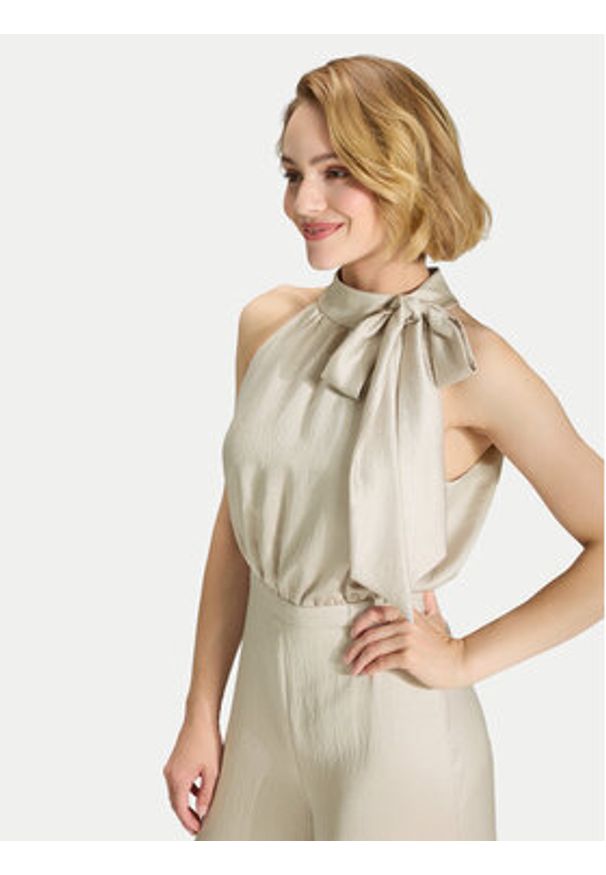 Swing Kombinezon 3AK01900 Beżowy Regular Fit. Kolor: beżowy. Materiał: syntetyk