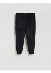 Reserved - Spodnie cargo jogger - czarny. Kolor: czarny. Materiał: bawełna #1