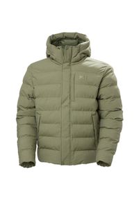 Kurtka z kapturem Helly Hansen Alby Puffy. Typ kołnierza: kaptur. Kolor: zielony. Materiał: puch. Styl: klasyczny