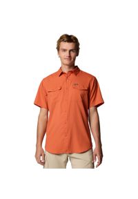 columbia - Koszula sportowa męska Utilizer II Solid Short Sleeve Shirt. Kolor: pomarańczowy. Materiał: poliester. Sport: turystyka piesza #1
