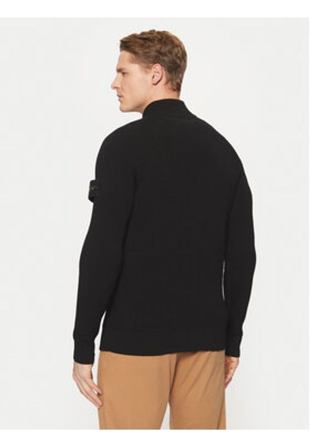 Stone Island Kardigan 8115519C2 Czarny Regular Fit. Kolor: czarny. Materiał: wełna