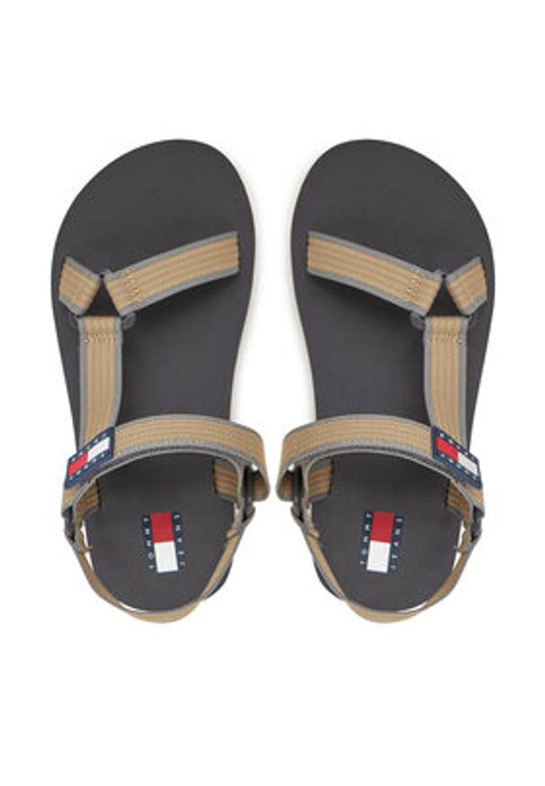 Tommy Jeans Sandały Tjm Casual Sandal EM0EM01563 Brązowy. Okazja: na co dzień. Kolor: brązowy. Materiał: materiał. Styl: casual