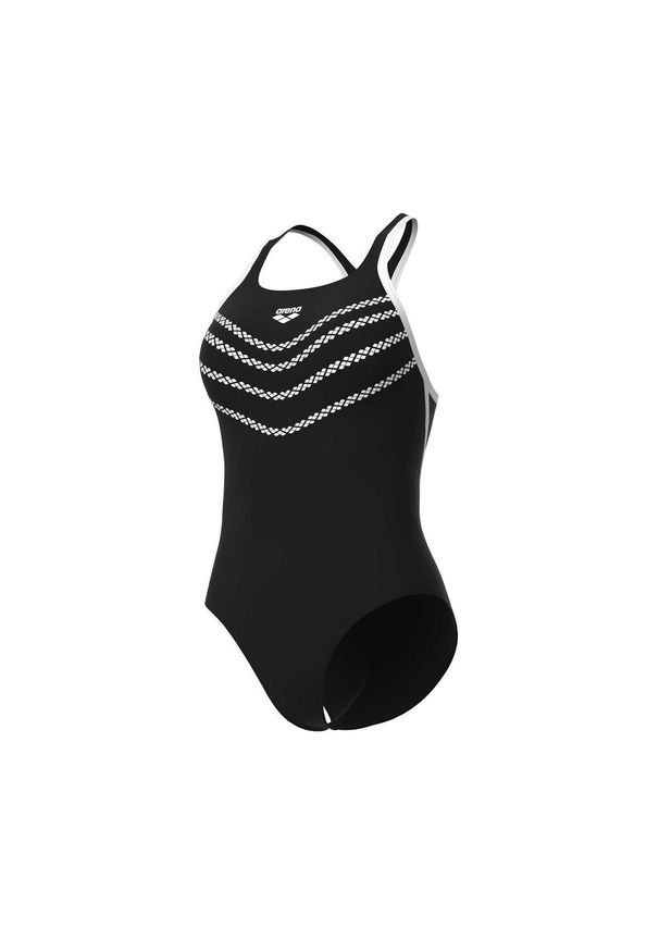 Damski kostium kąpielowy 1-częściowy Arena Losange. Kolor: czarny, wielokolorowy, biały