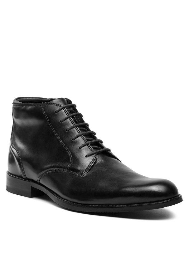 Trzewiki Clarks Craftarlo Hi 261734587 Black Leather. Kolor: czarny. Materiał: skóra