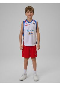 4f - 4F Koszulka meczowa replika domowa z sezonu 2025/26 dziecięca 4F x Twarde Pierniki - biała 134/140 (8-10 lat). Kolor: biały. Materiał: materiał. Wzór: nadruk. Sezon: lato #2