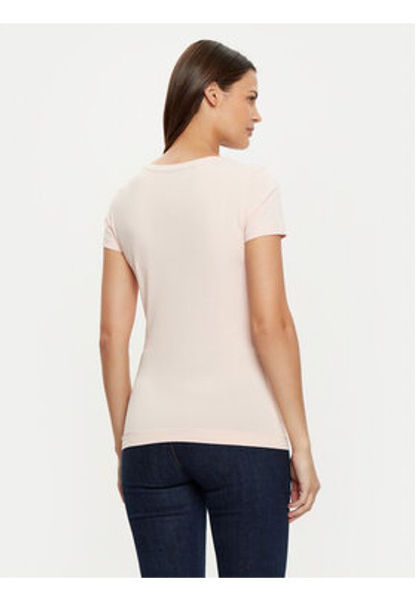 Guess T-Shirt W5RI21 J1314 Beżowy Regular Fit. Kolor: beżowy. Materiał: bawełna