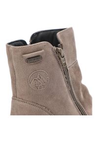 Szare Botki G-Comfort Ocieplane Buty Damskie. Okazja: na co dzień. Zapięcie: zamek. Kolor: szary. Materiał: skóra, futro. Wzór: aplikacja. Obcas: na obcasie. Styl: casual, elegancki. Wysokość obcasa: niski #4