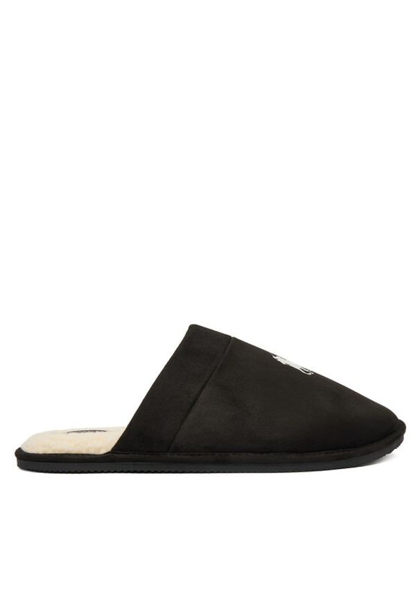 Polo Ralph Lauren Kapcie 843981604001 Czarny. Kolor: czarny. Materiał: skóra, zamsz