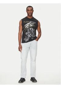 Plein Sport Tank top SAEC MTK8007 STE001N Czarny Regular Fit. Kolor: czarny. Materiał: bawełna. Styl: sportowy #2