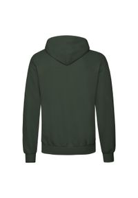 FRUIT OF THE LOOM - Męska Klasyczna Bluza Z Kapturem. Typ kołnierza: kaptur. Kolor: zielony