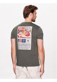 Alpha Industries T-Shirt USN Blood Chit T 136503 Zielony Regular Fit. Kolor: zielony. Materiał: bawełna