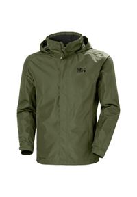 Kurtka Helly Hansen dubliner. Typ kołnierza: kaptur. Kolor: zielony. Materiał: syntetyk. Sport: turystyka piesza #1