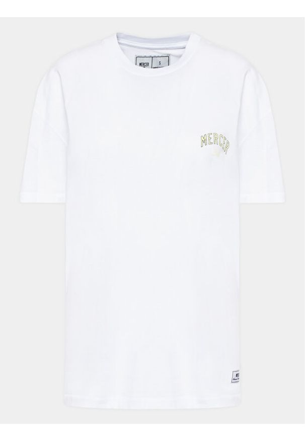 Mercer Amsterdam T-Shirt Unisex The Rugby MEAP231020 Biały Regular Fit. Kolor: biały. Materiał: bawełna