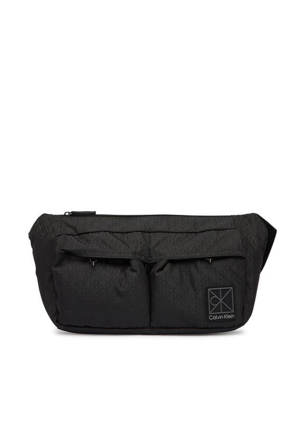 Calvin Klein Nerka Utility Emblem Sling Waistbag LV04D3341G Czarny. Kolor: czarny. Materiał: materiał