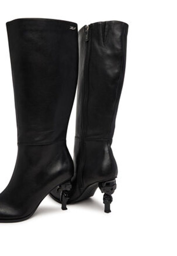 Karl Lagerfeld - KARL LAGERFELD Kozaki KL39175 Czarny. Kolor: czarny. Materiał: skóra
