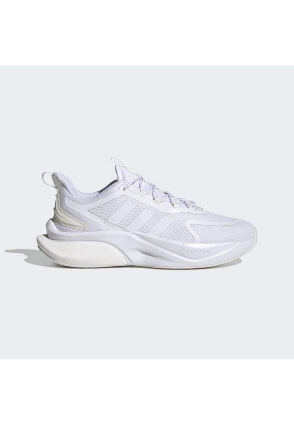 Adidas - Buty Alphabounce+ Bounce. Kolor: biały. Materiał: materiał. Model: Adidas Alphabounce