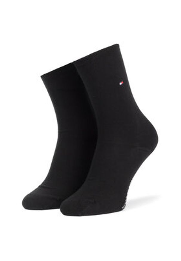 TOMMY HILFIGER - Tommy Hilfiger Zestaw 2 par wysokich skarpet męskich 371221 r. 39/42r Czarny. Kolor: czarny. Materiał: materiał