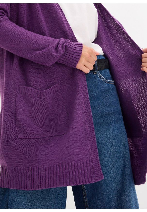 bonprix - Długi kardigan. Kolor: szary. Długość: długie