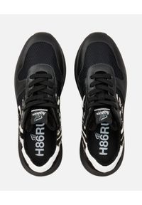 Hogan - HOGAN - Sneakersy z wzorem zebry H383. Kolor: czarny. Materiał: tkanina, guma, zamsz. Wzór: motyw zwierzęcy #8