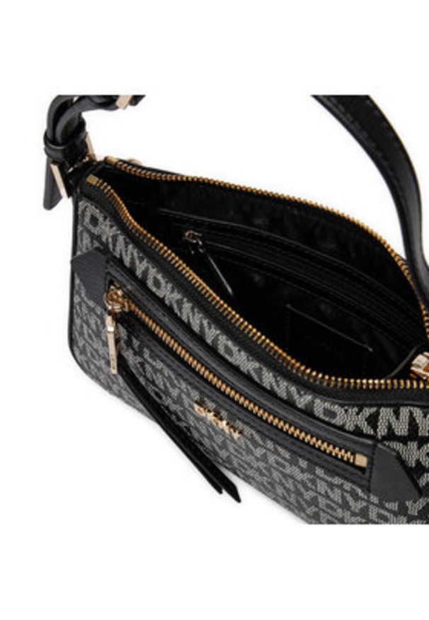 DKNY Torebka Bryant Ave Tz Demi C R42HYE18 Czarny. Kolor: czarny. Materiał: skórzane