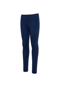 Legginsy dziecięce Hummel Base. Okazja: na uczelnię. Kolor: niebieski. Materiał: tkanina. Styl: sportowy #2
