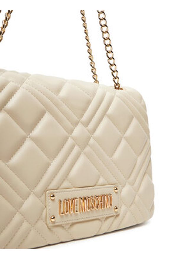 Love Moschino - LOVE MOSCHINO Torebka JC4153PP0MLA0110 Écru. Materiał: skórzane