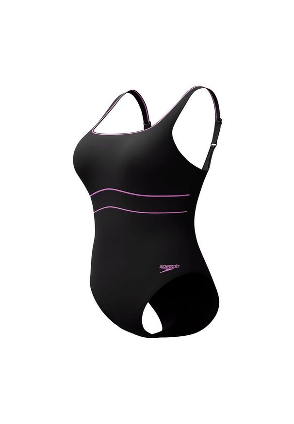 Damski kostium kąpielowy 1-częściowy Speedo Eco New Contour Eclipse 1P. Kolor: różowy, wielokolorowy, czarny