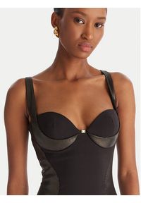 Elisabetta Franchi Sukienka koktajlowa AB-838-57E2-V480 Czarny Slim Fit. Kolor: czarny. Materiał: syntetyk. Styl: wizytowy #4