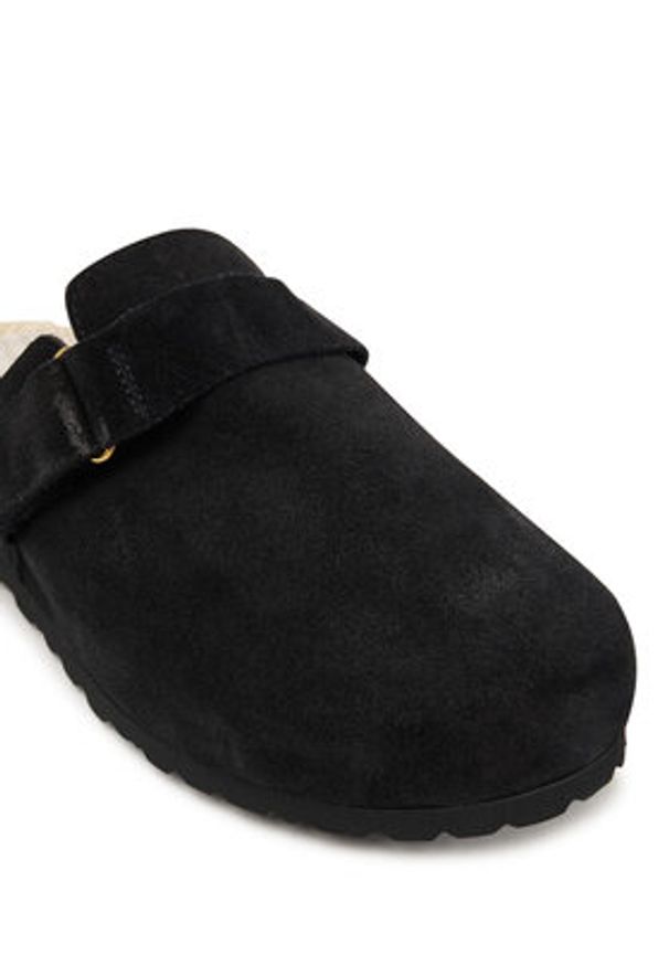 Manebi Espadryle K 1.0 B0 Czarny. Kolor: czarny. Materiał: skóra, zamsz