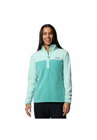 columbia - Bluza polarowa damska Columbia Benton Springs 1/2 Snap Pullover Fleece II. Kolor: niebieski. Materiał: polar