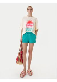 Roxy T-Shirt Hangloose Poster ERJZT06090 Beżowy jasny Loose Fit. Kolor: beżowy. Materiał: bawełna #2