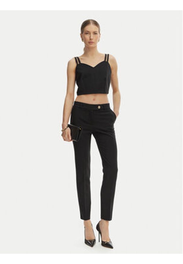 Rinascimento Spodnie materiałowe CFC0128638003 Czarny Slim Fit. Kolor: czarny. Materiał: syntetyk