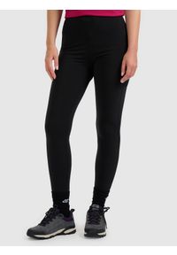 4f - 4F Legginsy trekkingowe szybkoschnące damskie - czarne XS. Kolor: czarny