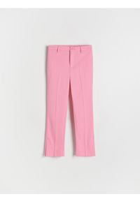 Reserved - Eleganckie spodnie - różowy. Kolor: różowy. Materiał: wiskoza, tkanina. Styl: elegancki #1