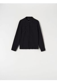 Sinsay - Koszula z wiskozy - czarny. Kolor: czarny. Materiał: wiskoza. Styl: elegancki