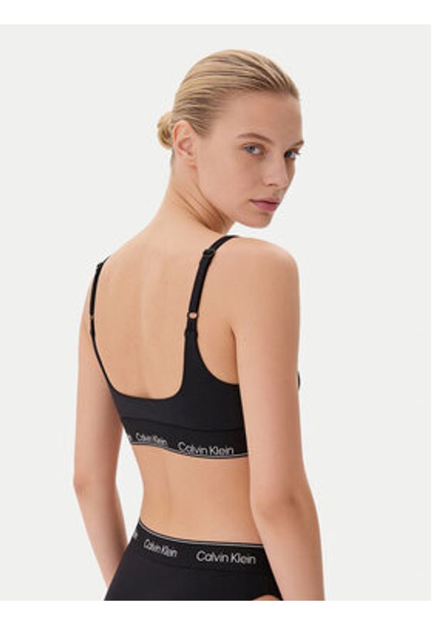 Calvin Klein Swimwear Góra od bikini LV00Q61130 Czarny. Kolor: czarny. Materiał: syntetyk