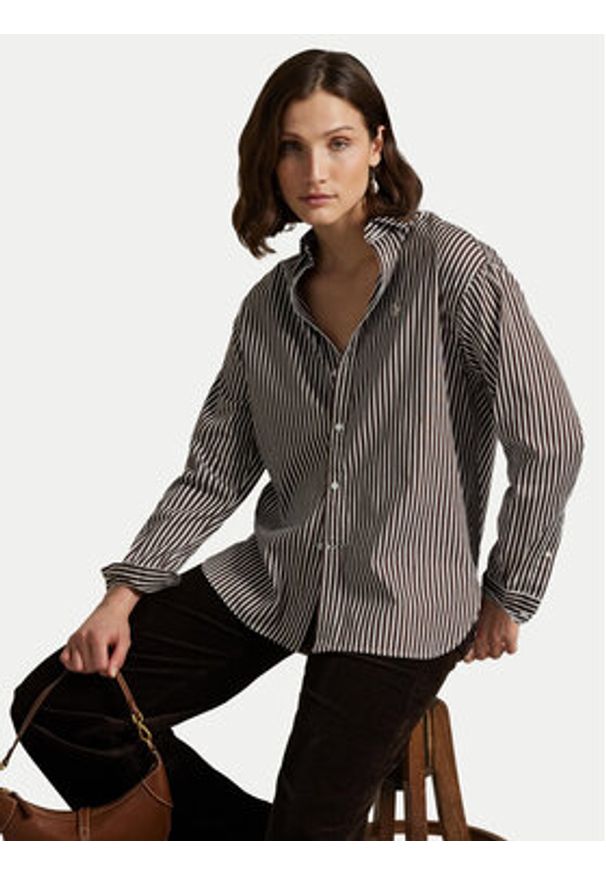 Polo Ralph Lauren Koszula 211910743031 Brązowy Regular Fit. Typ kołnierza: polo. Kolor: brązowy. Materiał: bawełna