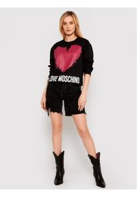 Love Moschino - LOVE MOSCHINO Bluza W630643M 4282 Czarny Regular Fit. Kolor: czarny #5