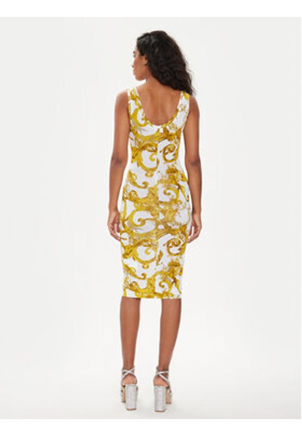 Versace Jeans Couture Sukienka codzienna 76HAO9B6 Biały Slim Fit. Okazja: na co dzień. Kolor: biały. Materiał: wiskoza. Typ sukienki: proste. Styl: casual