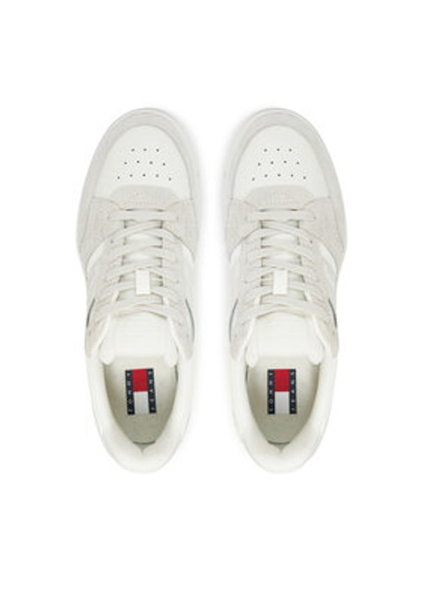 Tommy Jeans Sneakersy Tjm Cupsole Pods EM0EM01579 Biały. Kolor: biały. Materiał: skóra