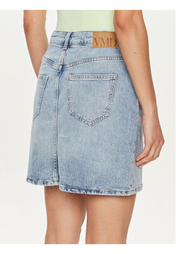 Vero Moda Spódnica jeansowa Tessa 10301536 Niebieski Regular Fit. Kolor: niebieski. Materiał: bawełna