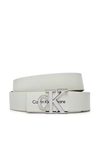 Calvin Klein Jeans Pasek Damski Monogram Hardware 30Mm K60K610281 Biały. Kolor: biały. Materiał: skóra #1