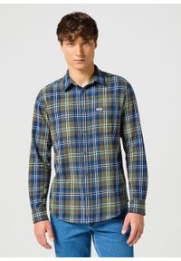 Wrangler - WRANGLER MĘSKA KOSZULA 1 PKT SHIRT GREEN BLUE 112357239 W5X2017986 #1